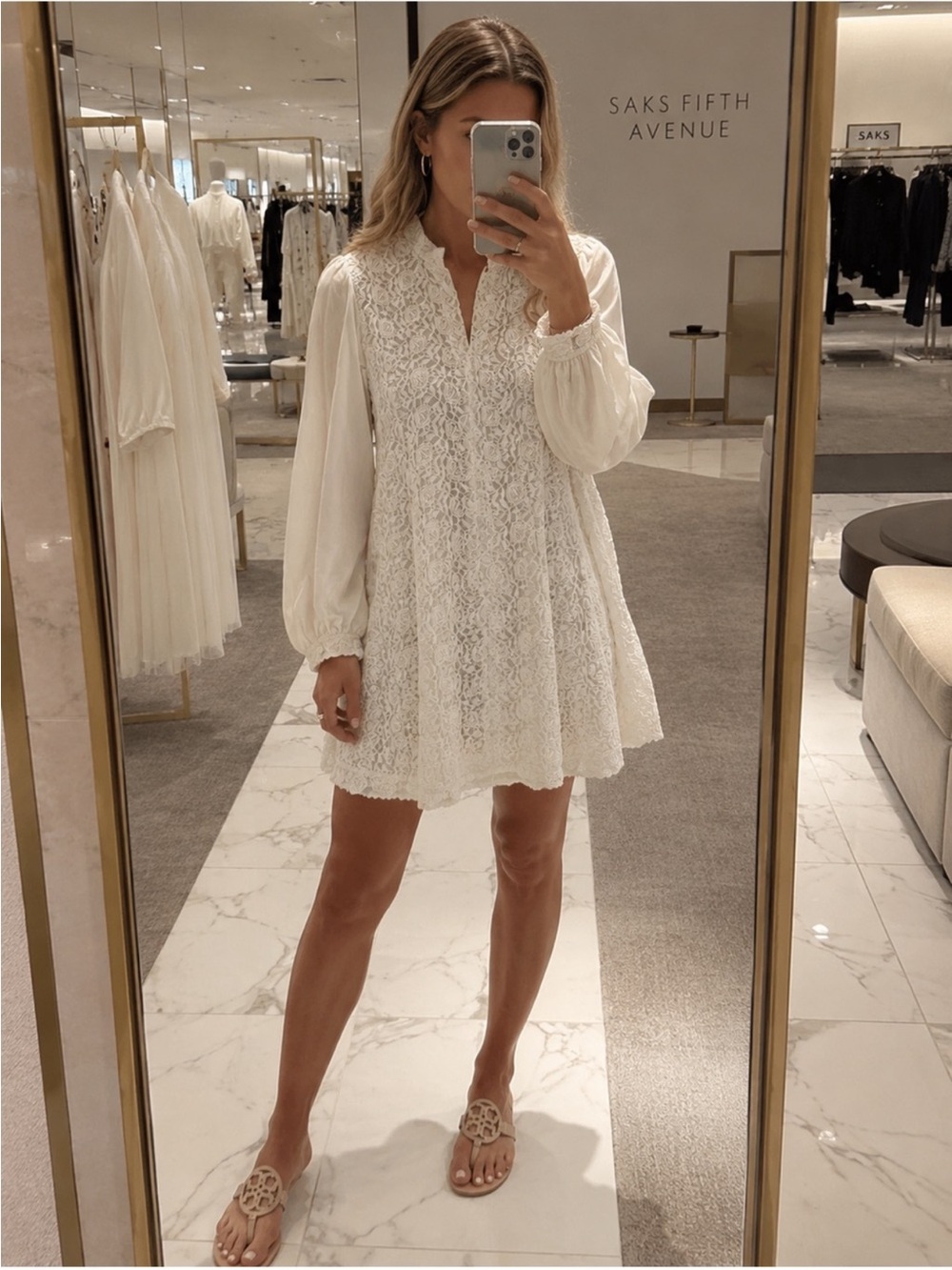Be Blumarine White Shift Dress In Romantic Lace Appliqué
$329 $1,130